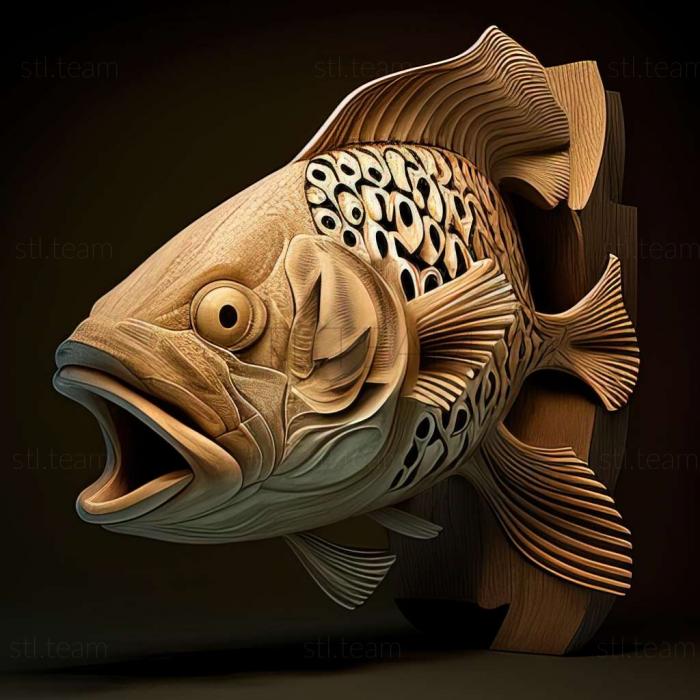 3D model Brocade pterygoplicht fish (STL)